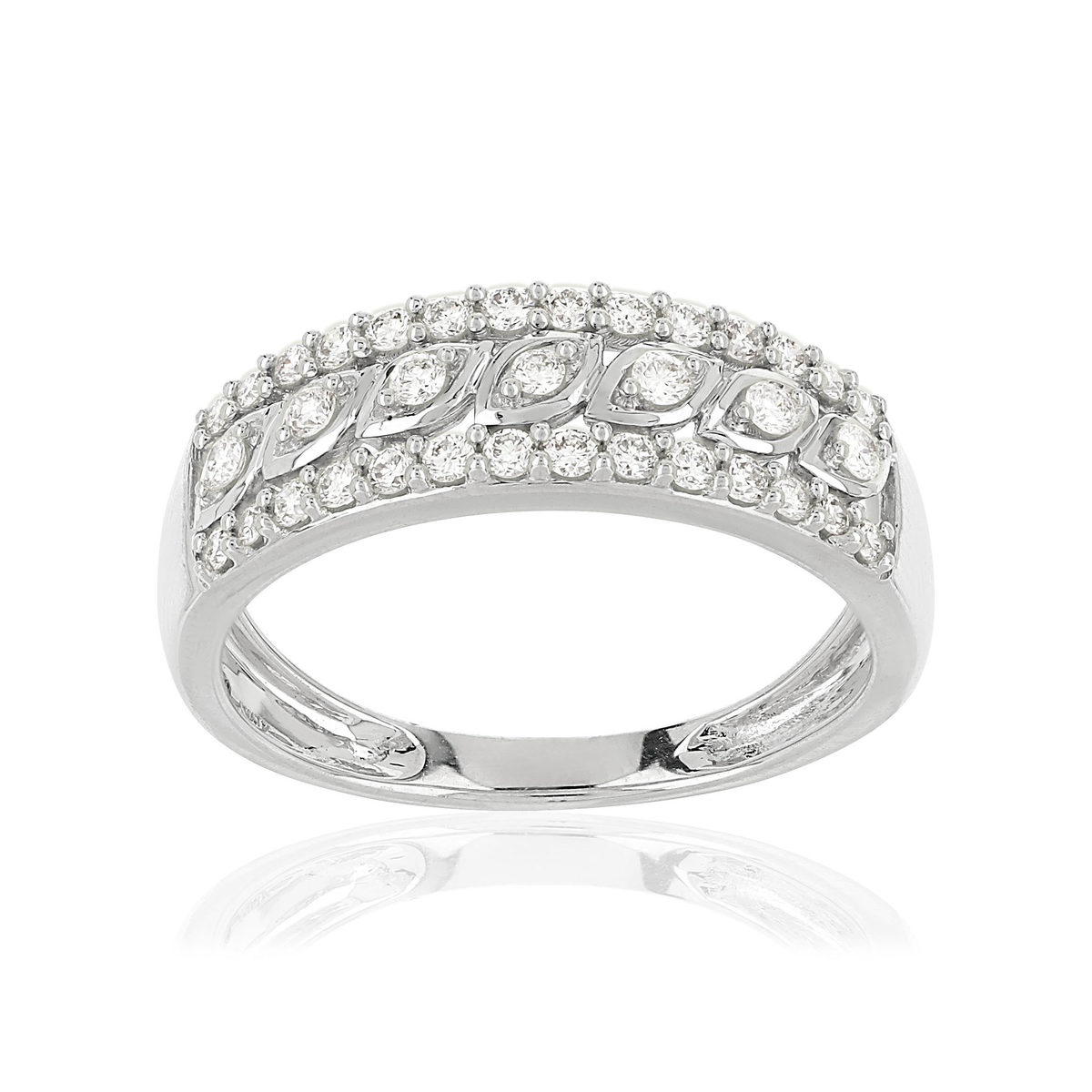Bague MATY Or 750 blanc Diamants blancs