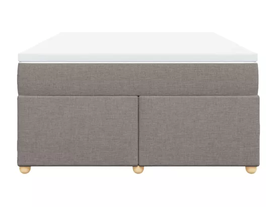 Sommier à lattes de lit avec matelas Taupe 140x190 cm Tissu
