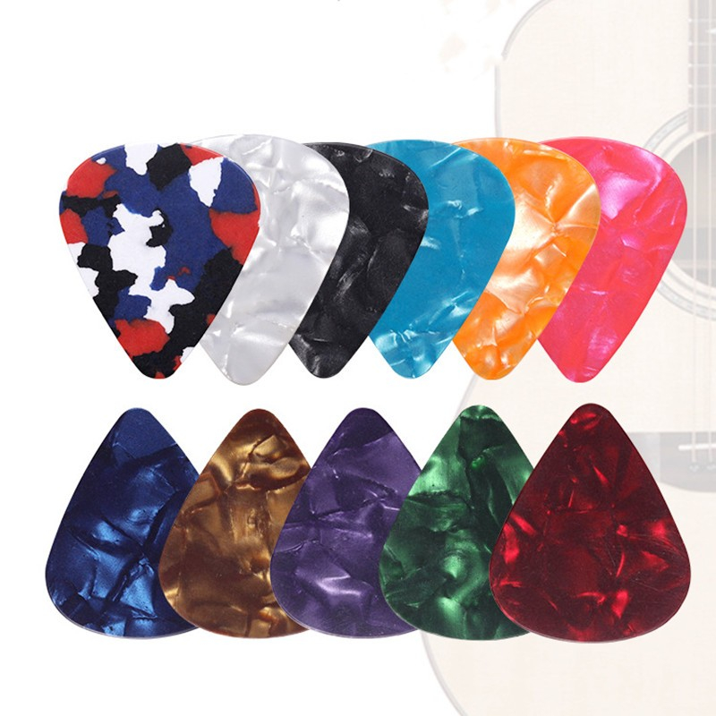 (16er Set) Gitarren Plektrum Musik Celluloid Pick Saiten Plektren - Bunt