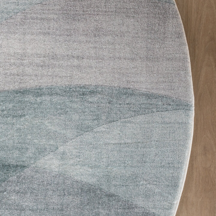 Rond modern vloerkleed - Field Groen