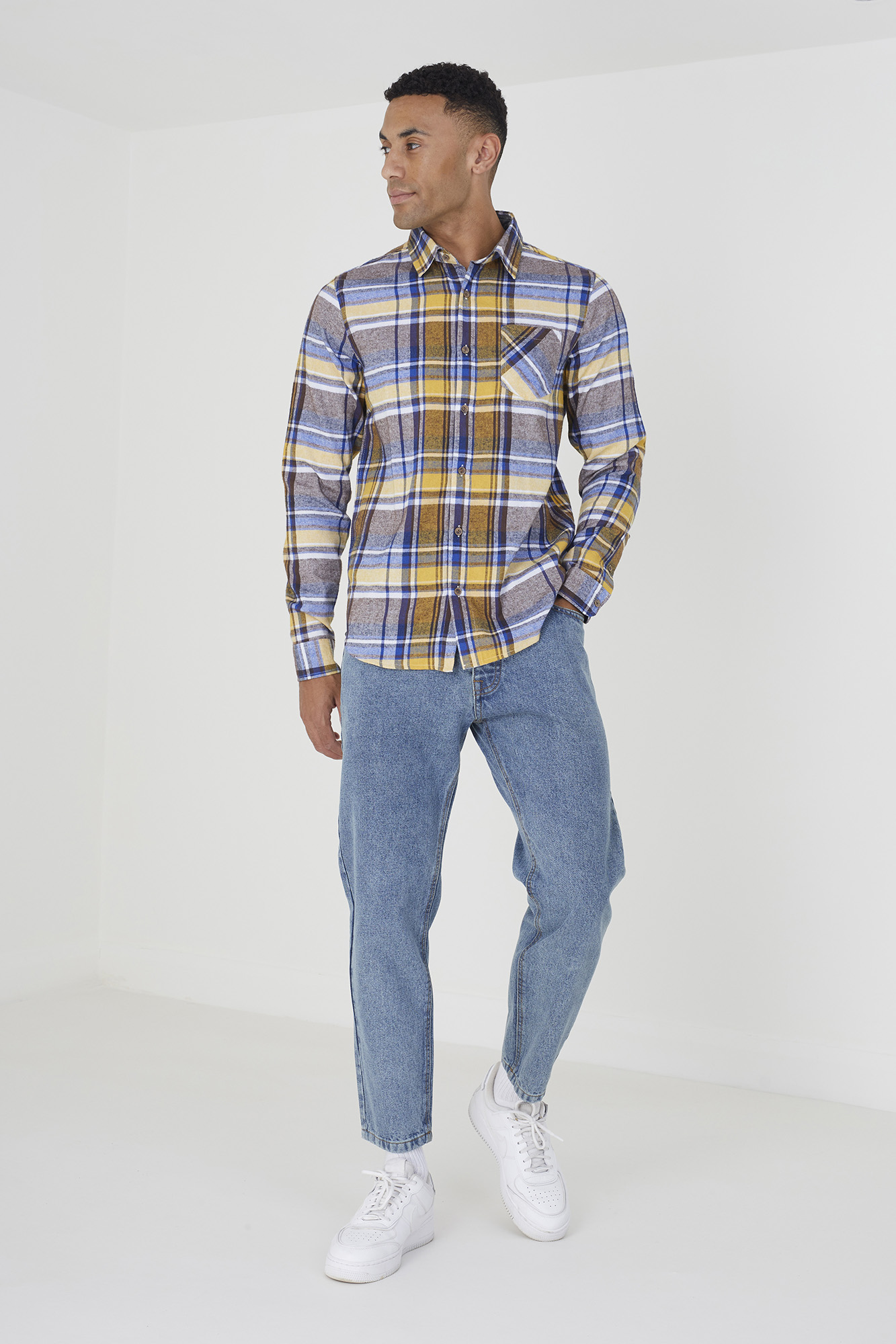 Camisa xadrez com bolso