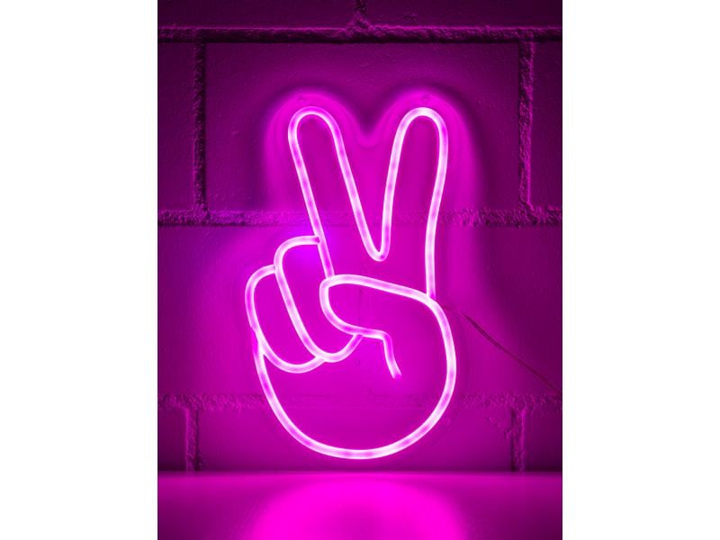 Vegas Lights LED Dekolicht Neonschild Peace 30 x 18 cm Dekorative Innenbeleuchtung