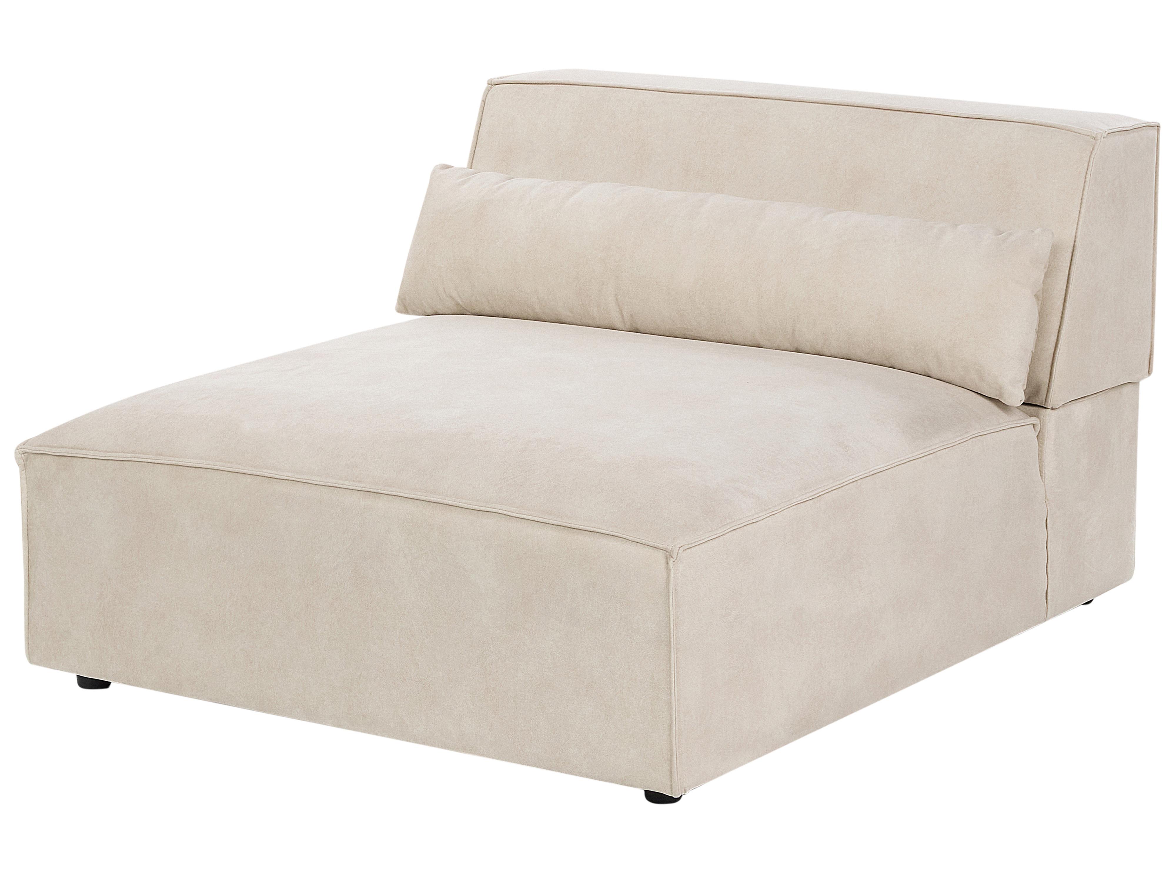 Modulaire hoekbank 3-zits HELLNAR Fluweel Lichtbeige linkszijdig