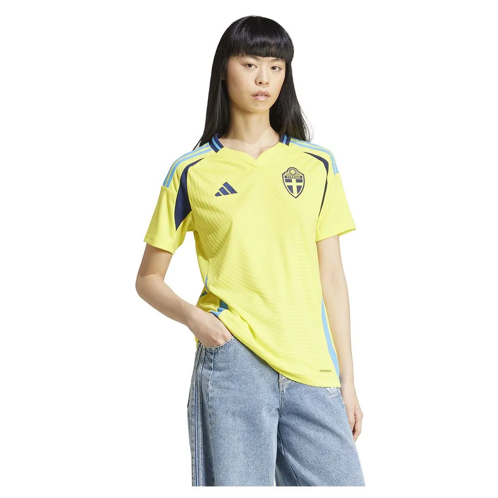 adidas Sweden 23/24 Heim Damen T-Shirt mit kurzen Ärmeln