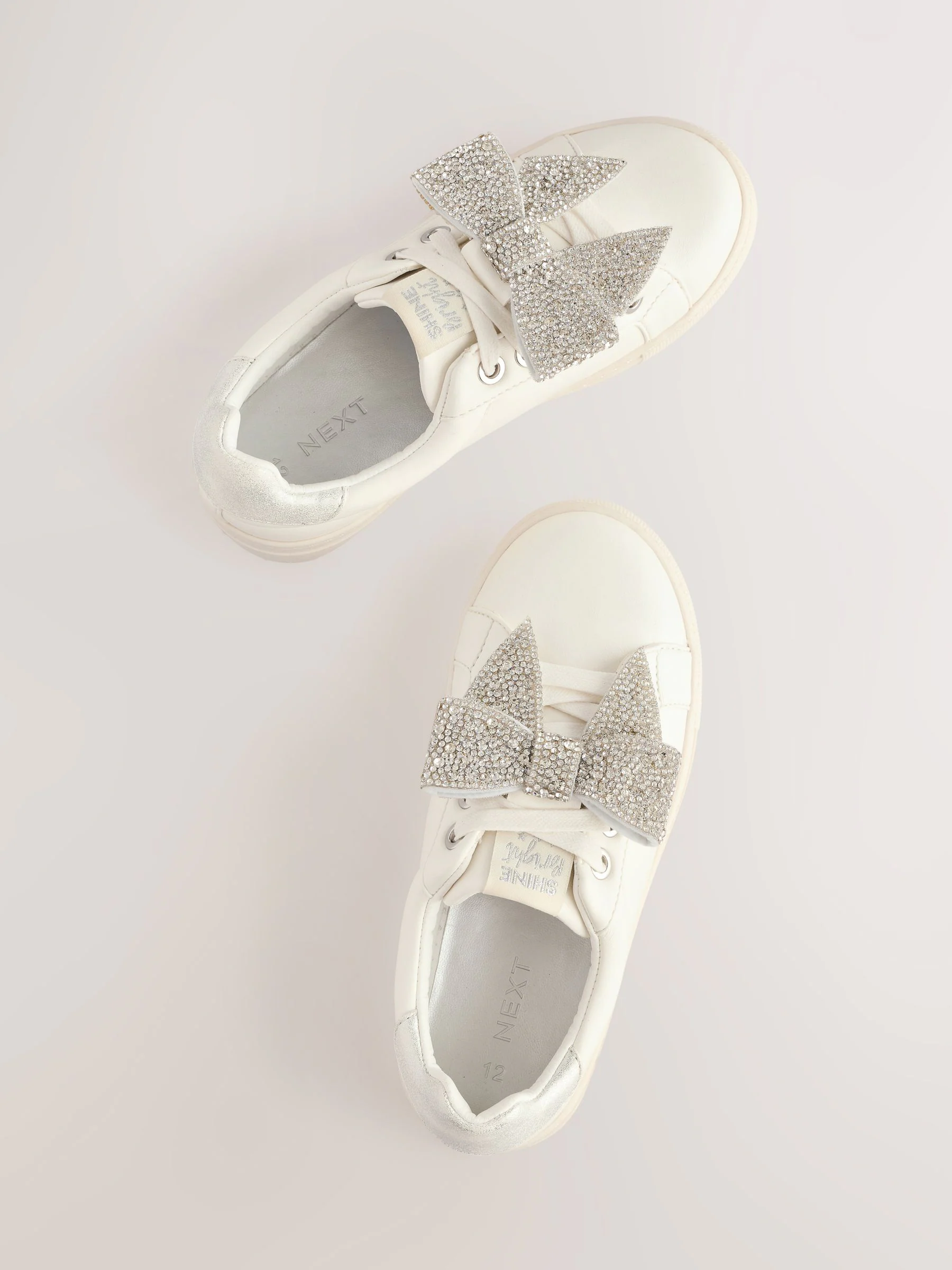 Witte Strik - Occasion Lace-Up Trainers