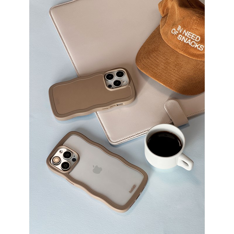 Holdit<br>Mobilcover Wavy Transparent Iphone 15 ProMax