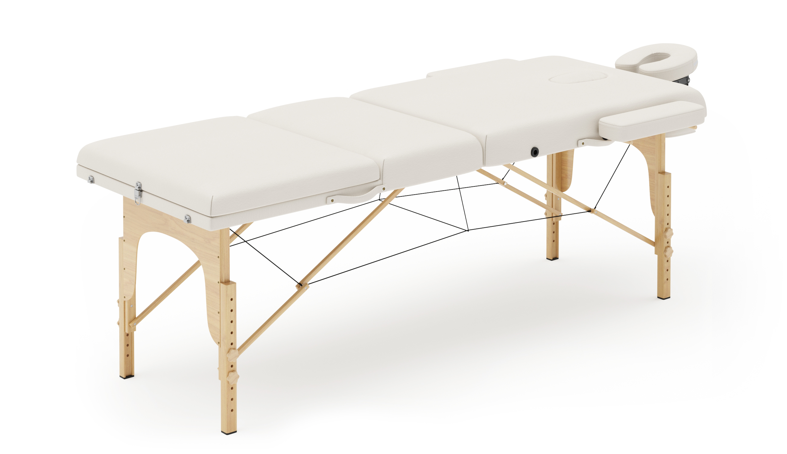 Massageliege 3-Zonen weiss