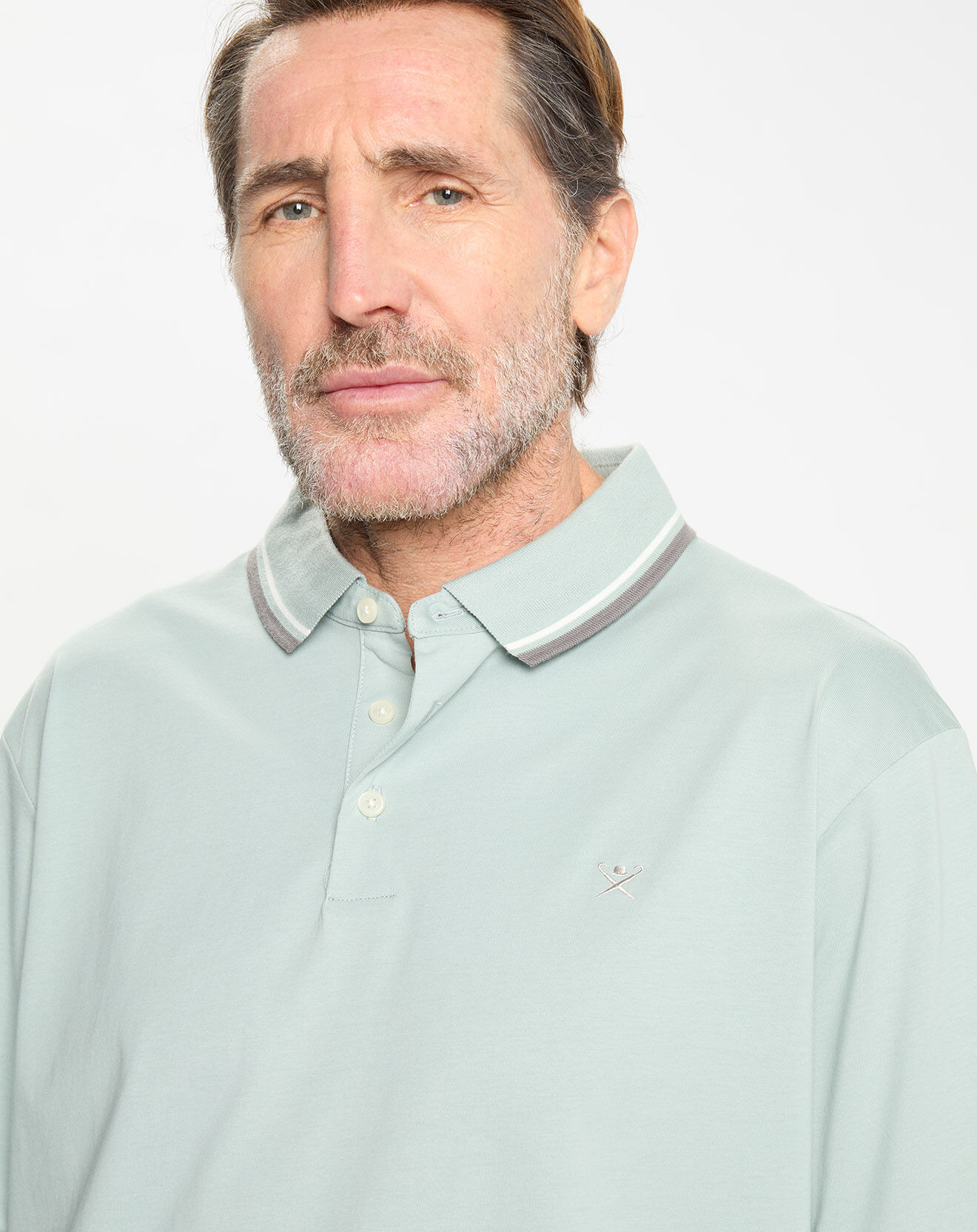 Hackett London Polo Regular Fit Jersey uni vert clair