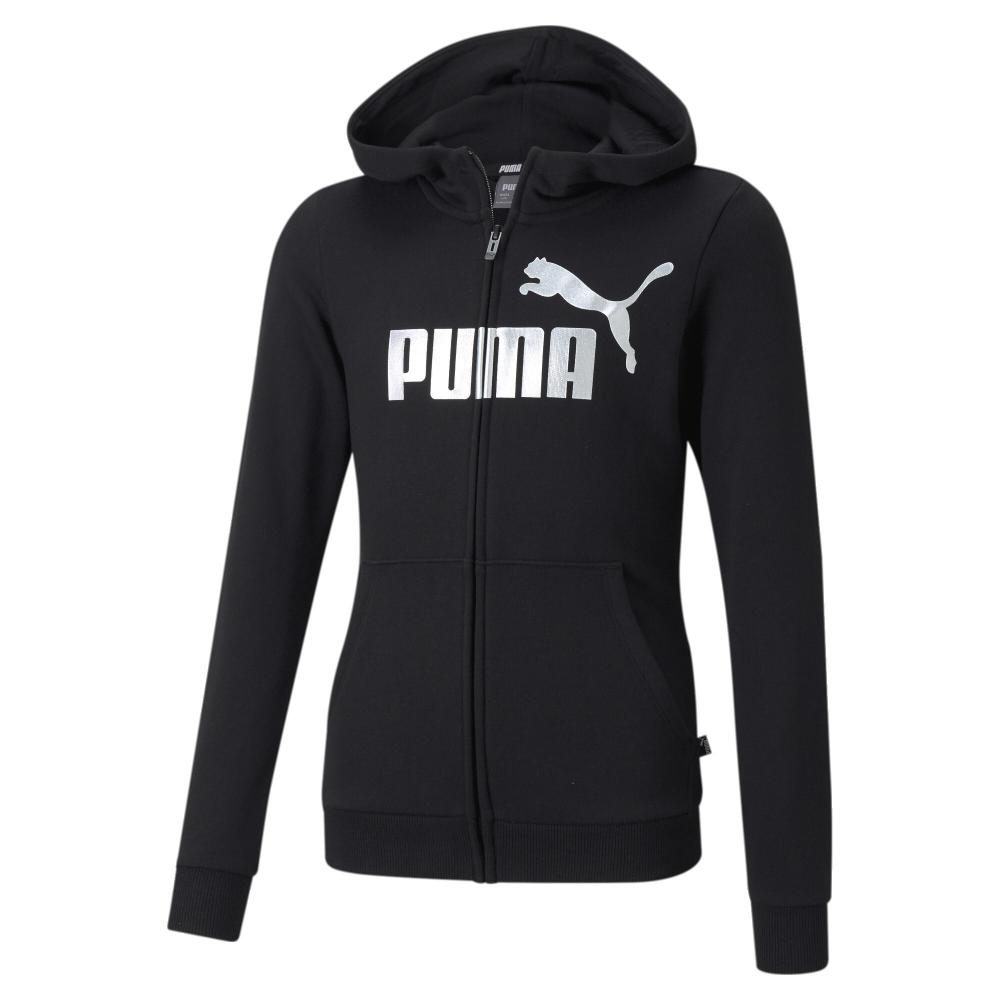 Puma Sweat Zippé Noir Fille Puma Essential Logo Full