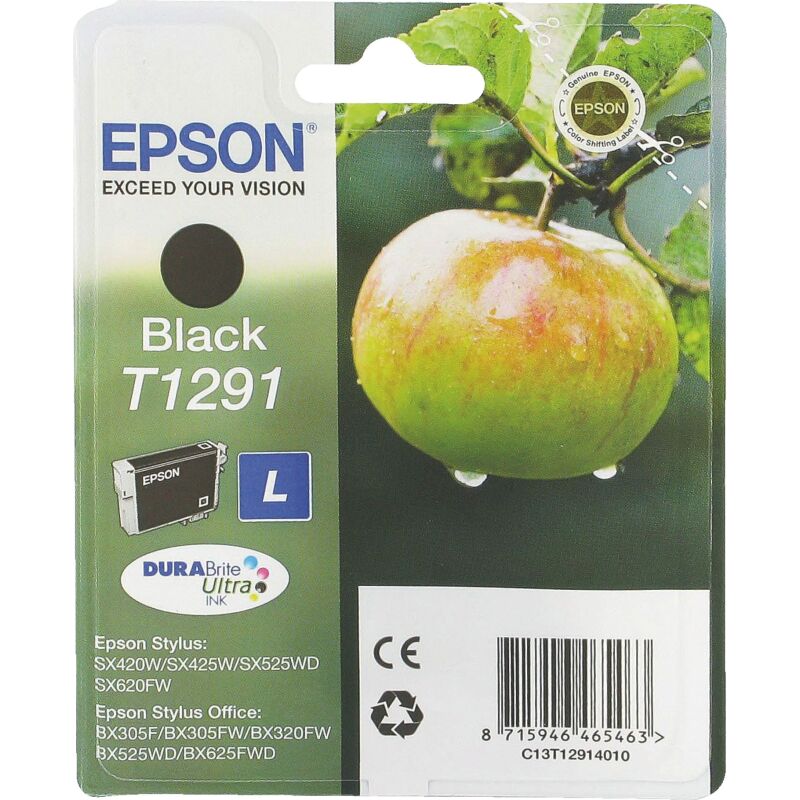 Cartouche Epson T1291 noire pour imprimante jet d'encre