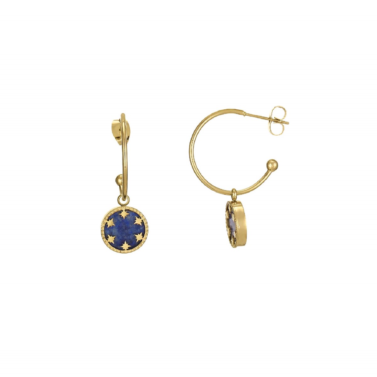 Boucles Etoiles pierre Lapis Lazuli