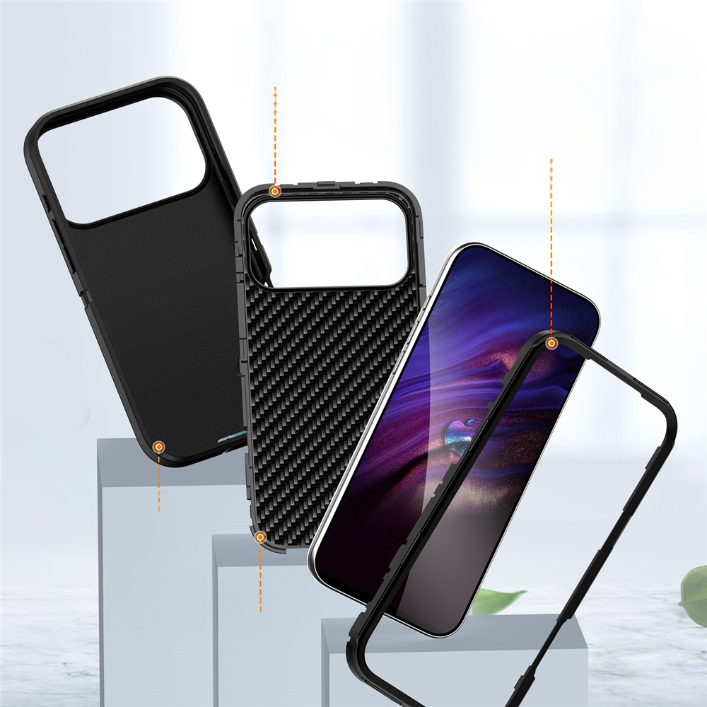 iPhone 17 Pro Outdoor Hybrid Schutz Hülle Defender - Schwarz