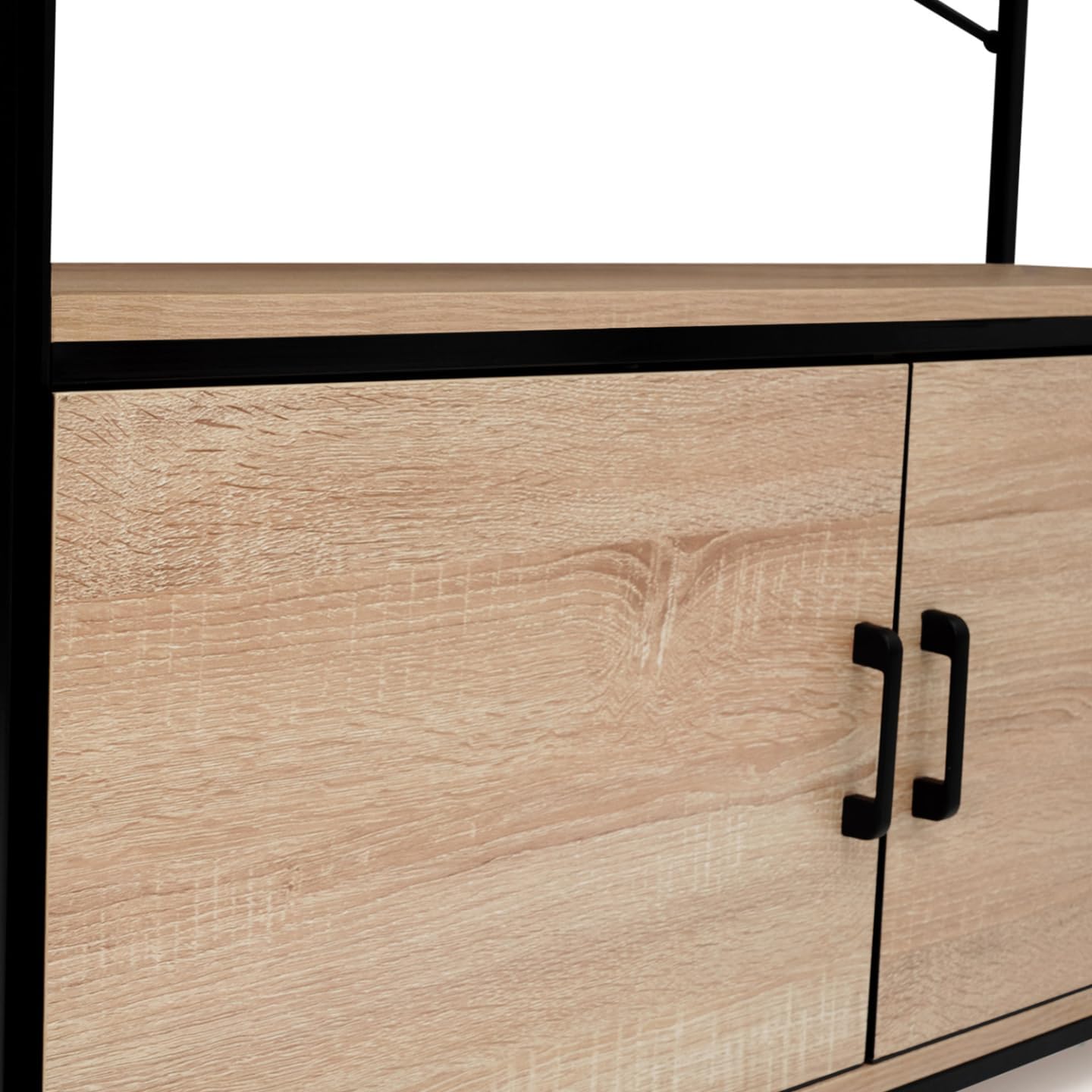 IDMarket - Regal XL 5 Ebenen mit Schrank Detroit Industriedesign 170 cm