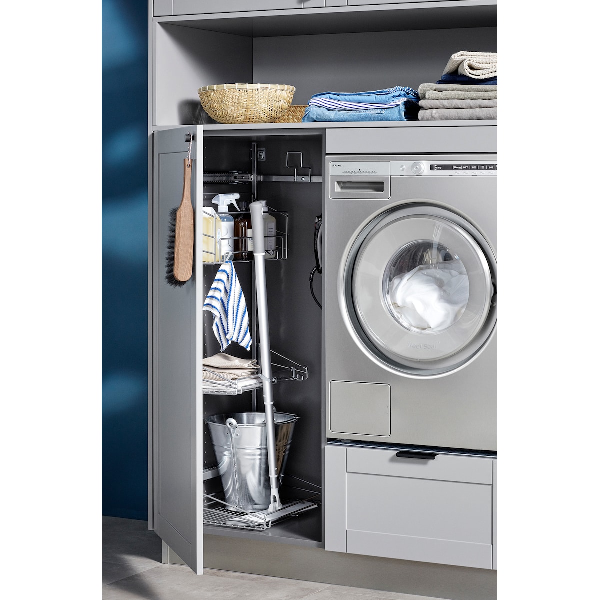 Epoq Uttrekkbart rengjøringsskap 40cm (krom)