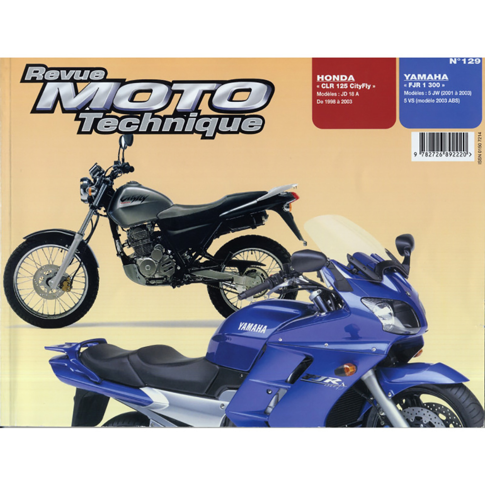 Etai - RMT 129.1 HONDA CLR125 CityFly (1998 à 2003) et YAMAHA FJR1300 (2001 à 2003)