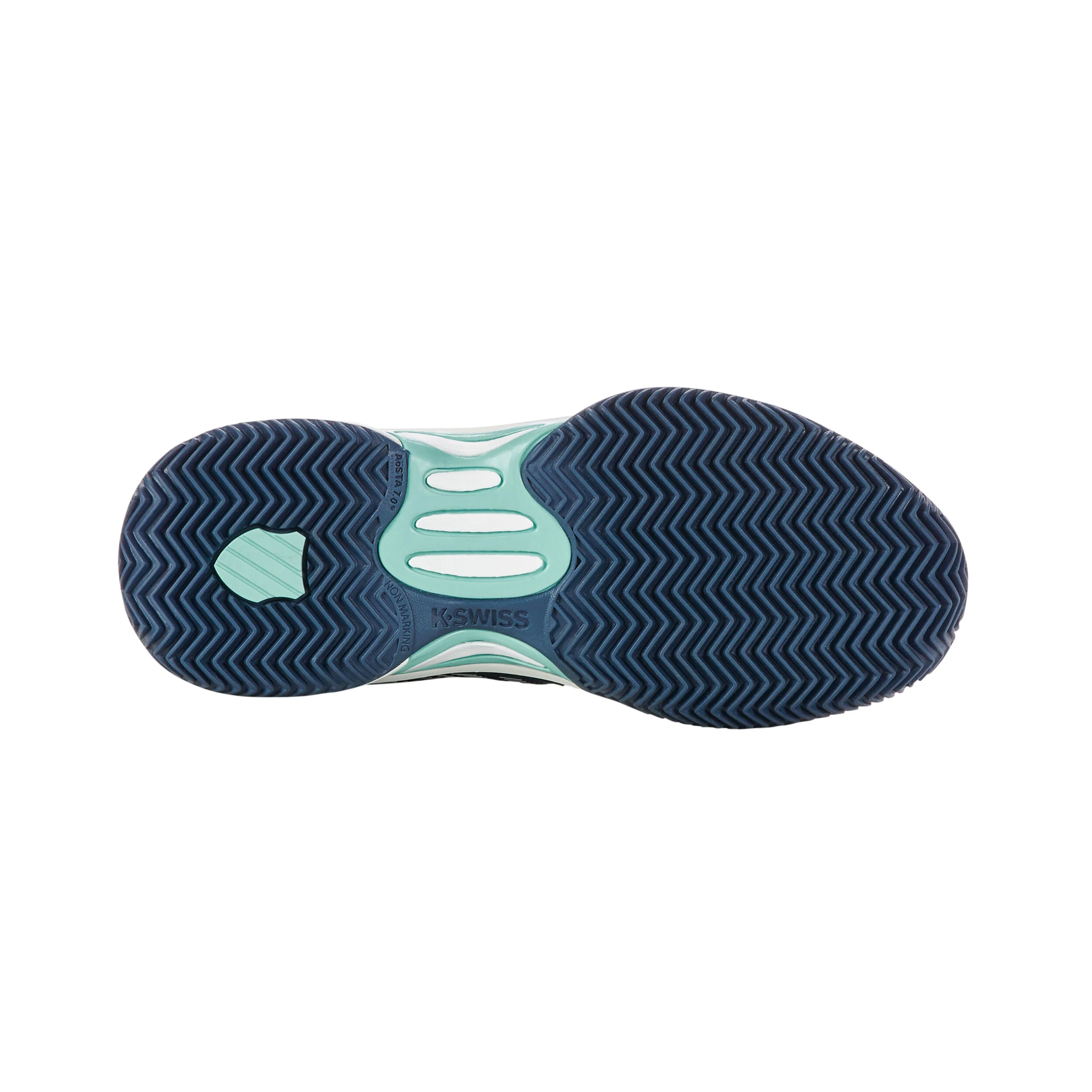 K-Swiss Hypercourt Express 2 Chaussure Terre Battue Enfants - Bleu Petrol, Blanc