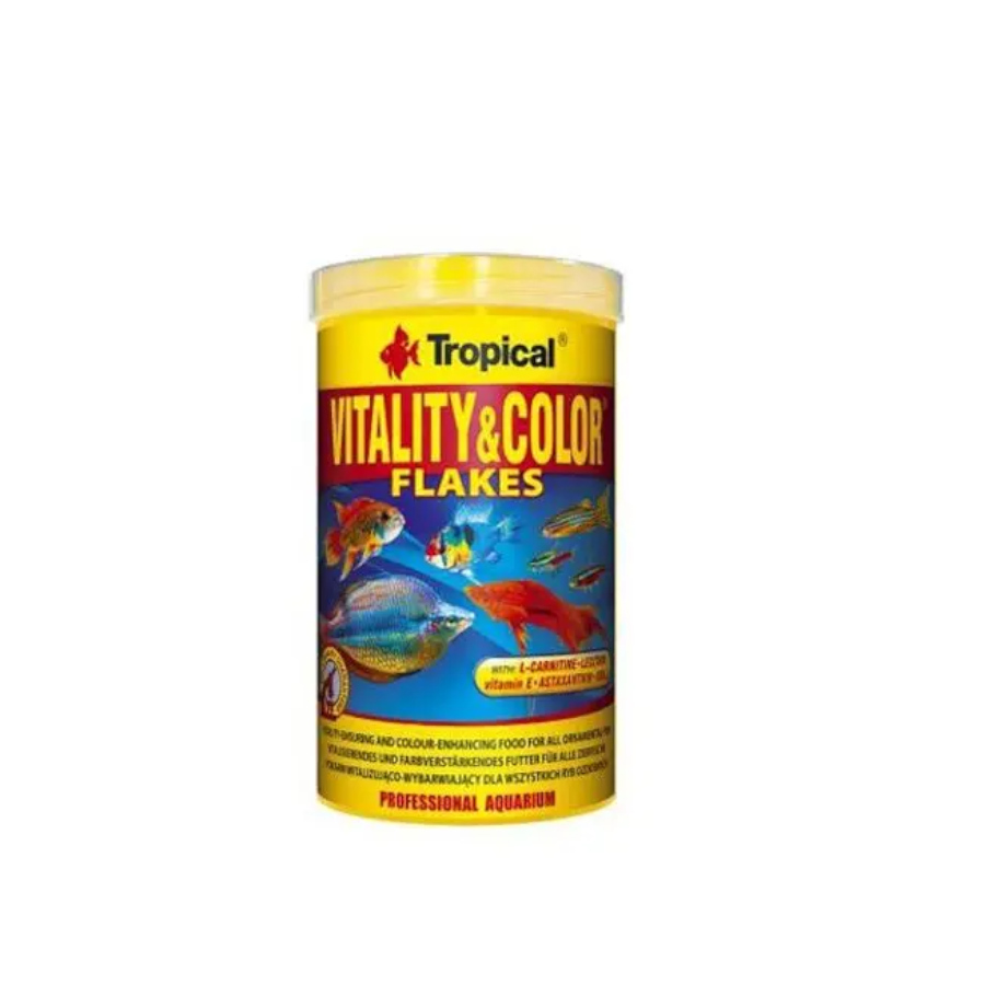 Flocos de peixe Tropical Vitaly & Color com vitamina E