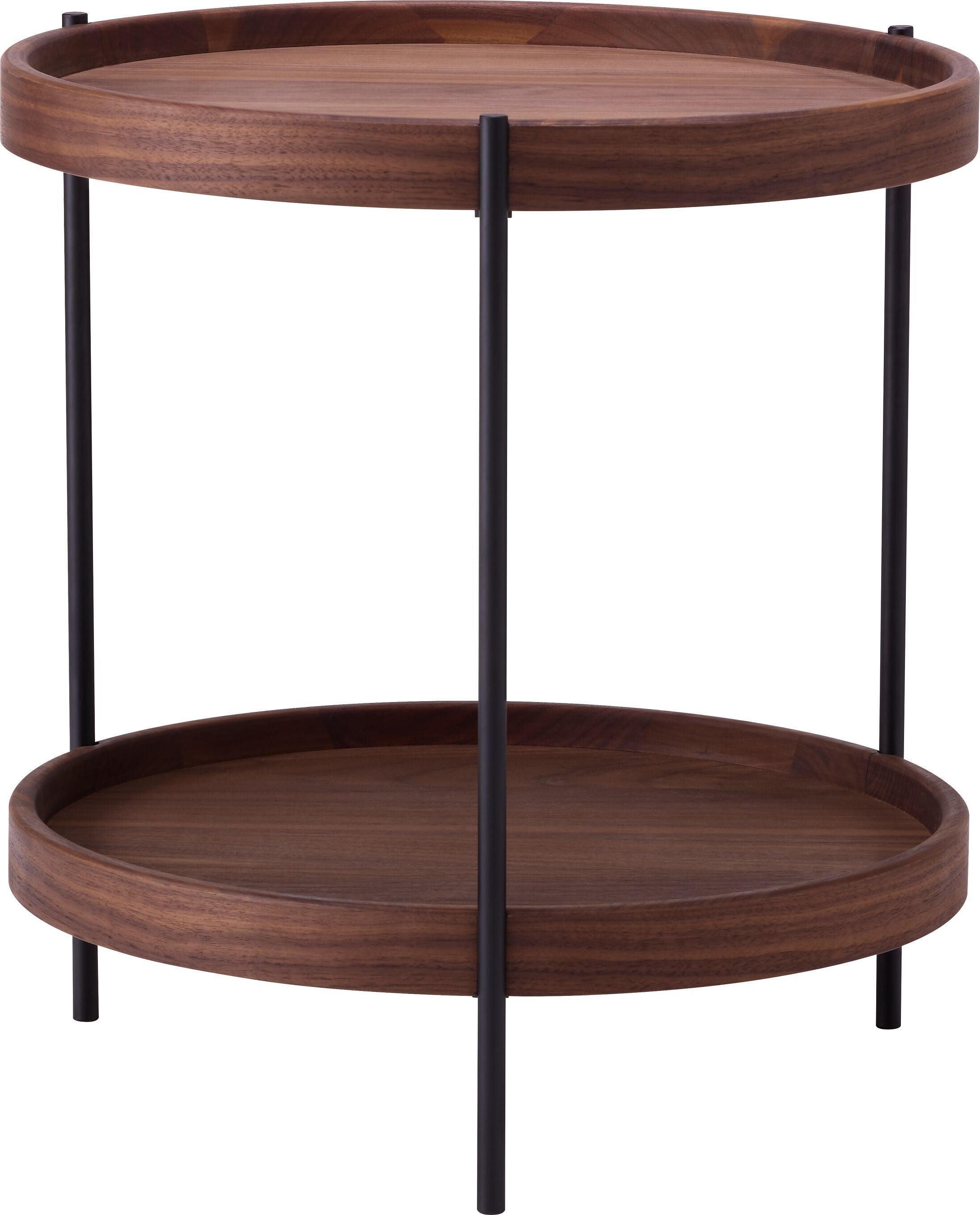 MALA Beistelltisch - Nussbaum / B: 44.0 cm x T: 44.0 cm x H: 48.0 cm
