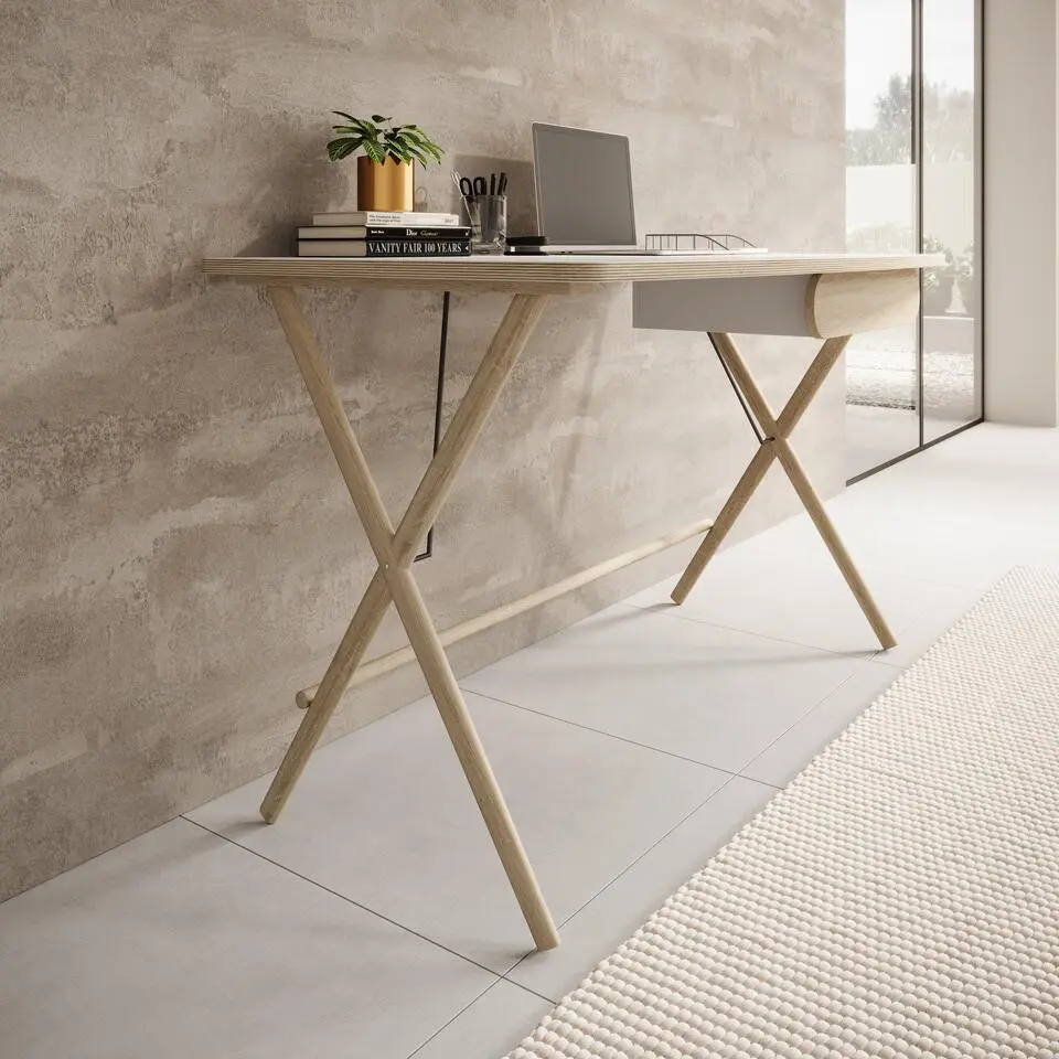 Meubella - Bureau Moron - Licht eiken - 135 cm