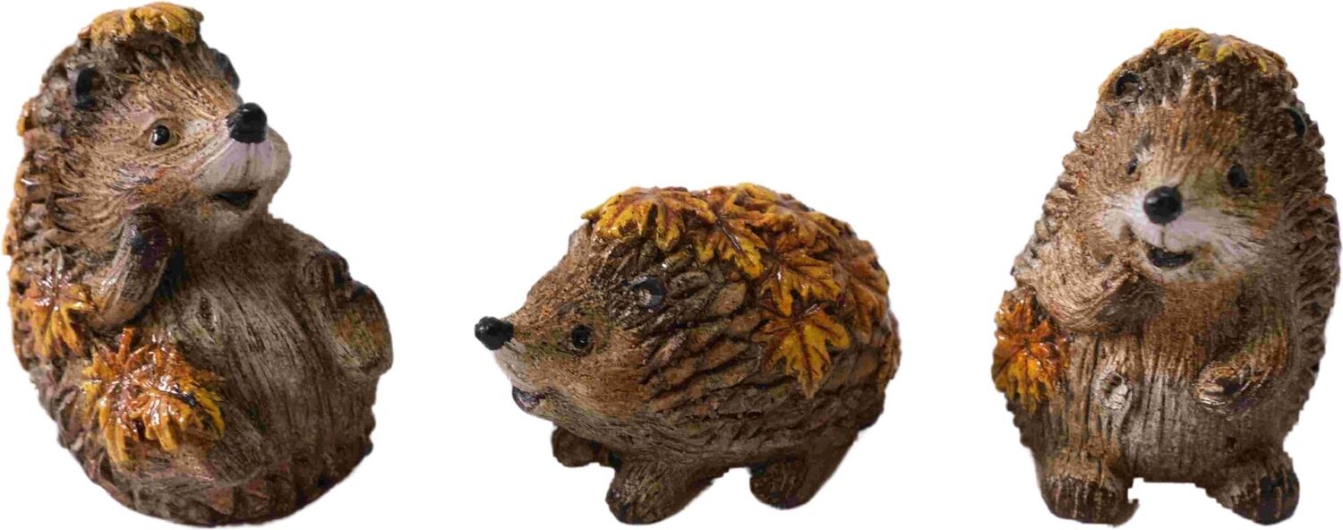 Intratuin tuinbeeld egels bruin 5 x 6 x 7 cm 3 stuks