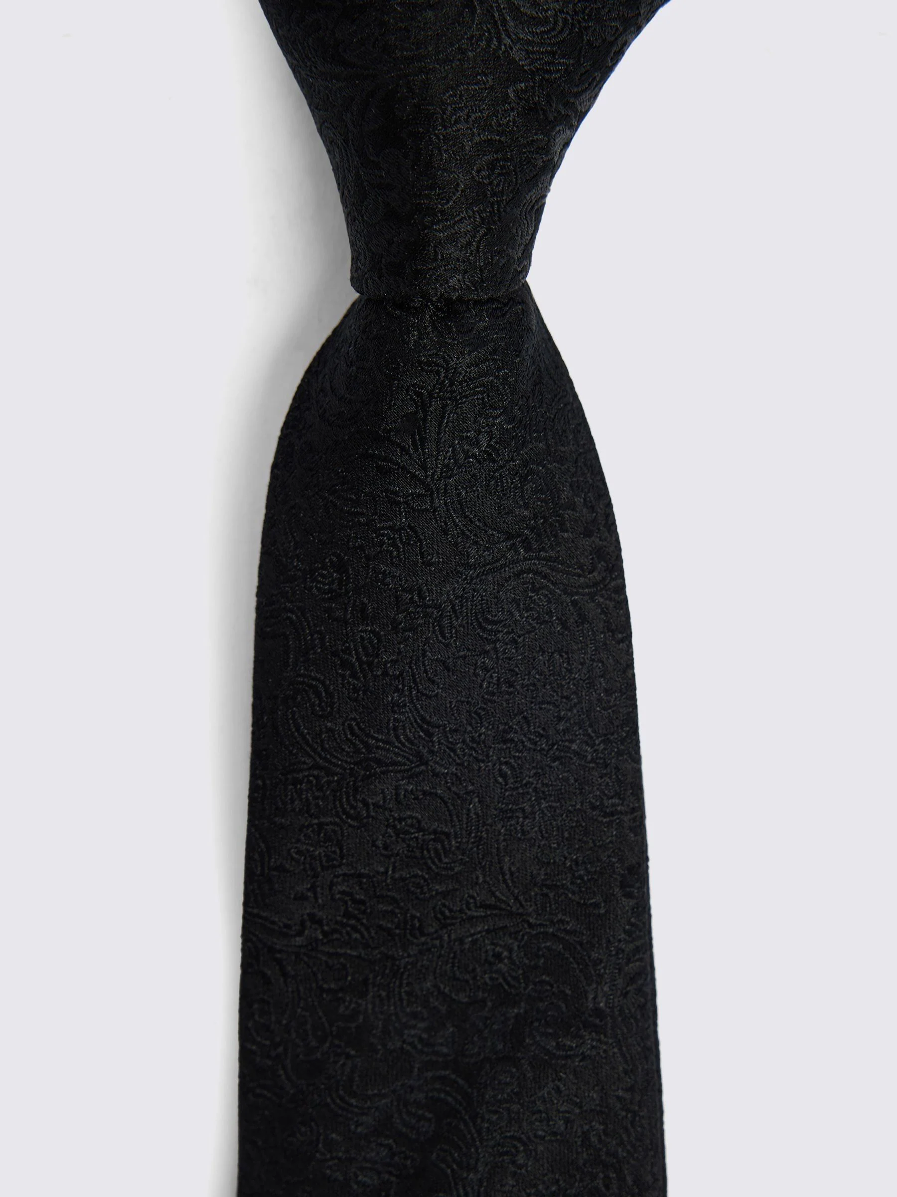 Goud - MOSS Floral Swirl Silk Tie