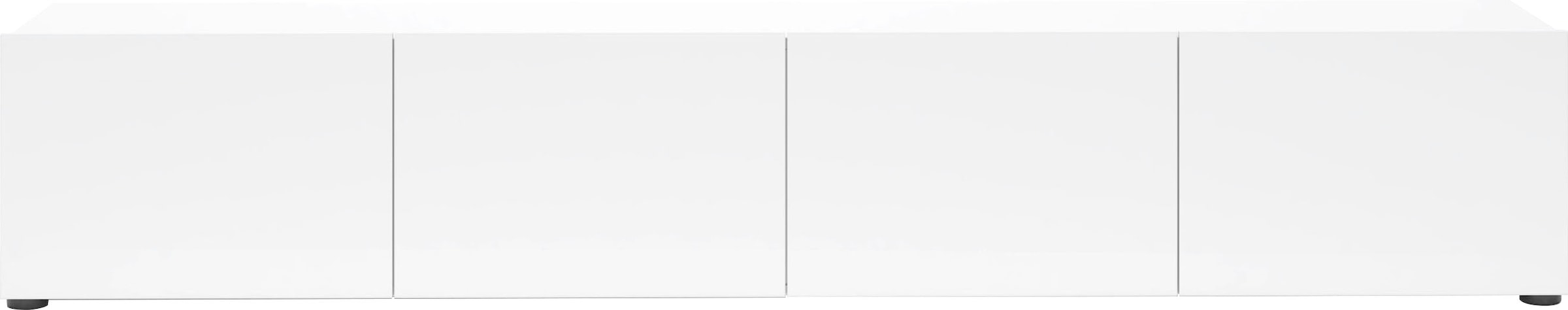 INOSIGN Lowboard »Mister, TV-Board, TV-Bank, TV-Kommode, TV-Möbel« mit 4 Klappen, komplett Hochglanz Lackiert, Breite 225 cm