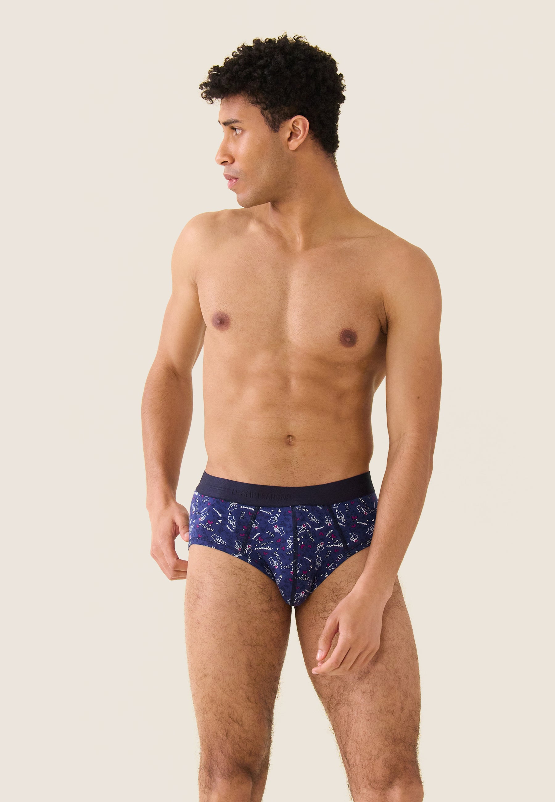 Slip en coton-Terrible Imprimé Gufi Acier Betterave
