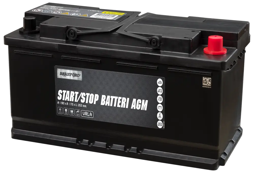 BRANFORD Start/Stop batteri AGM 12V 95 Ah (+h)
