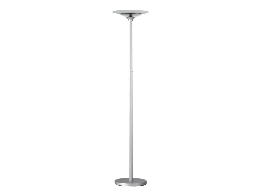 Unilux Premium Variaglass - Torchiere-gulvlampe - LED - 22 W - klasse A  - 3000 K - frosted, metalgrå