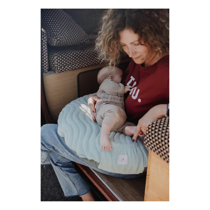 Mumade Coussin d'allaitement gonflable | Bleu céladon