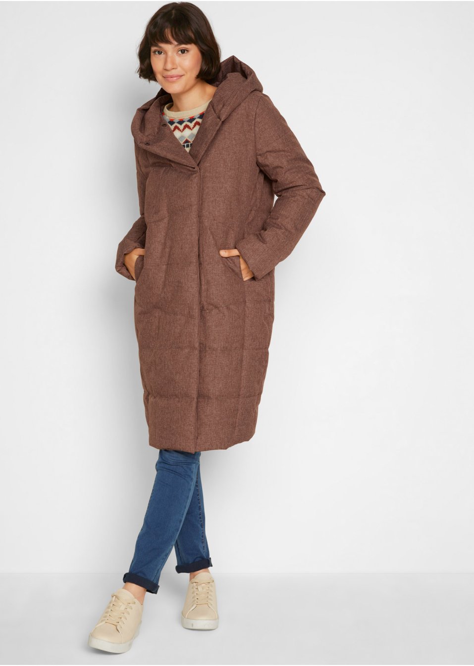 Manteau matelassé, forme en O