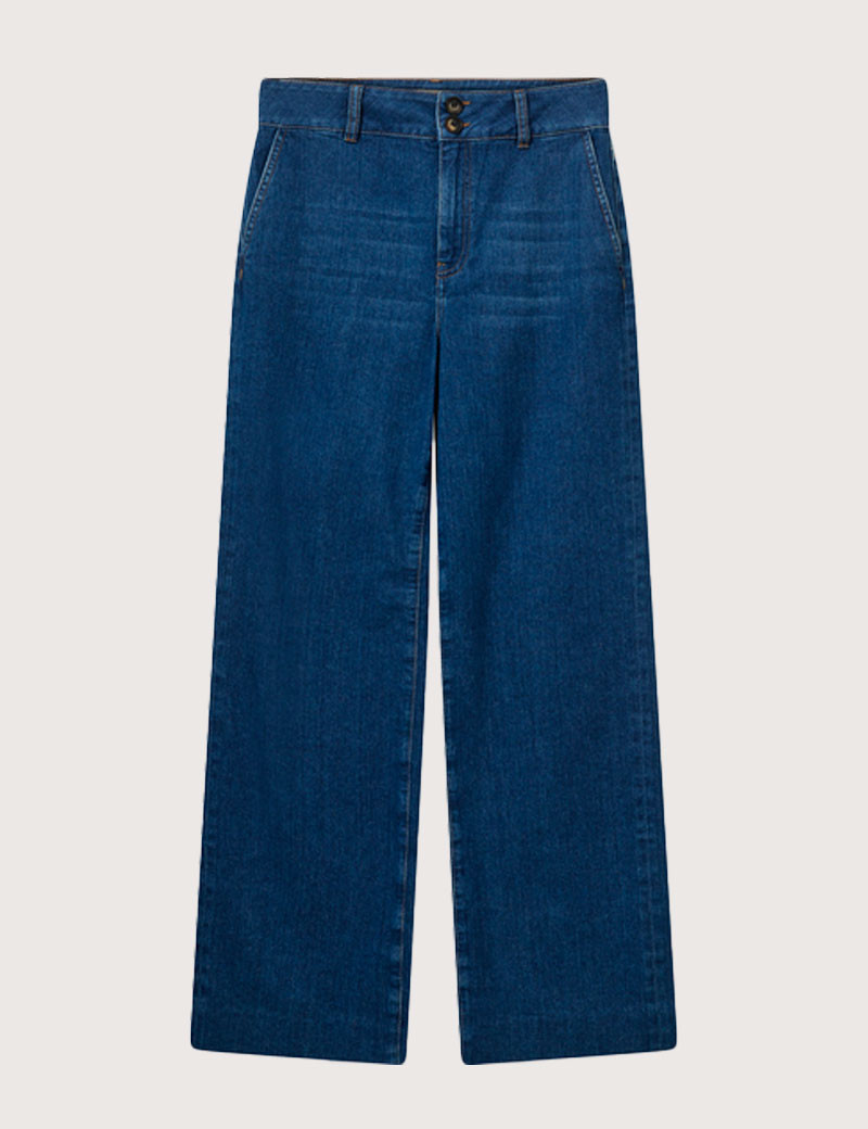 MOS MOSH PANTALON FEMME DROIT RELEE DENIM