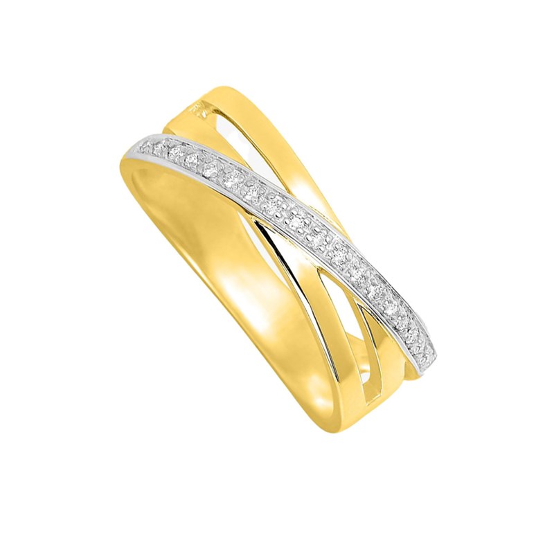 Bague Femme - Or 18 Carats - Diamant 0,07 Carats