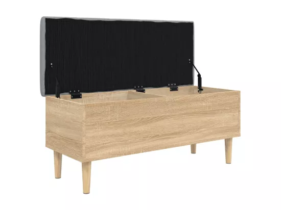 Banc de rangement chêne sonoma 102x42x46 bois d'ingénierie