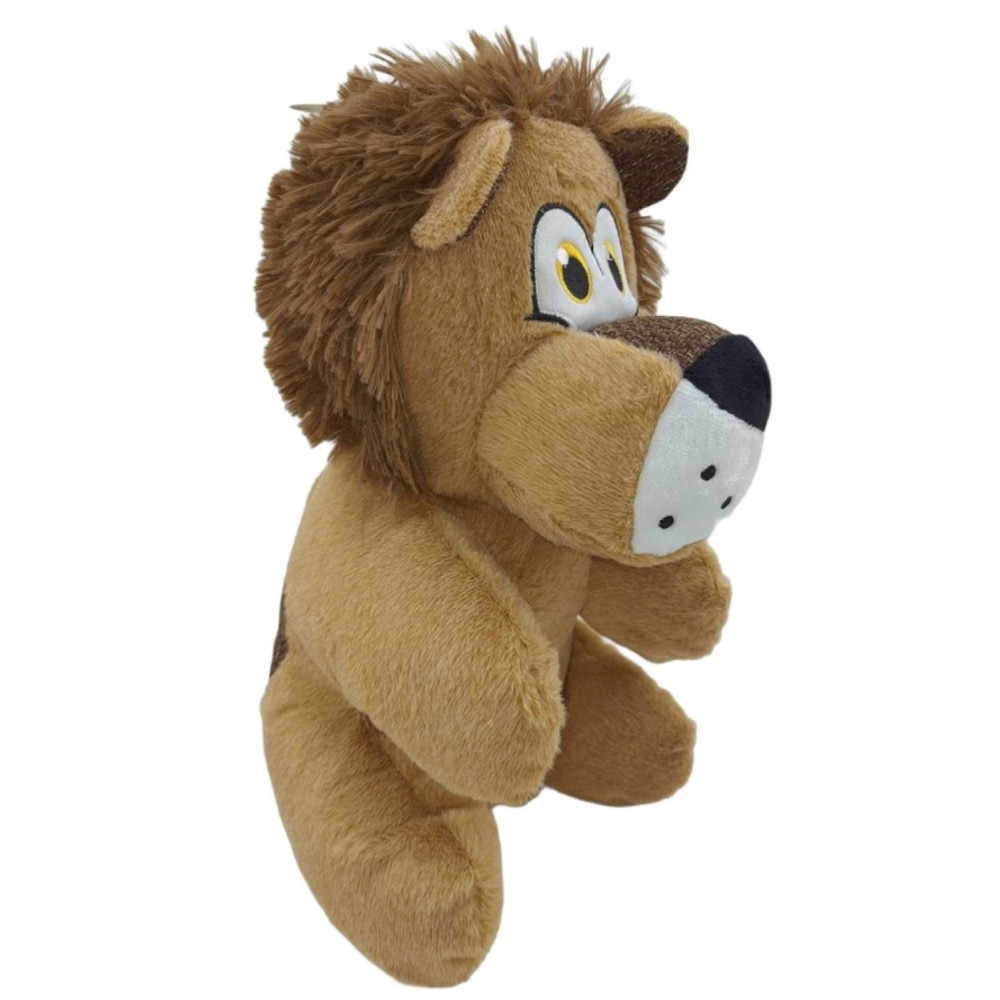 Peluche henny lion couleur brun 37cm jouet pour chien