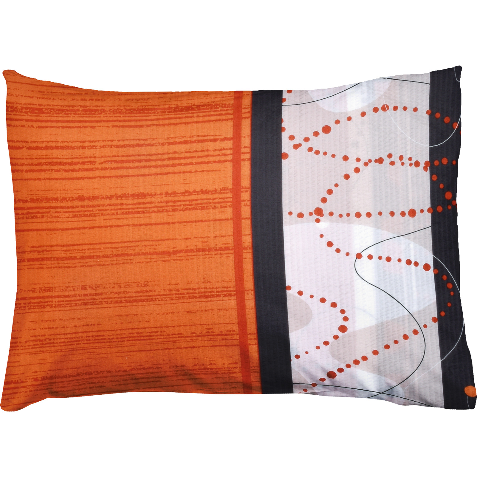 Bettwäsche Seersucker Geometrie orange 50x70 Kissenbezug