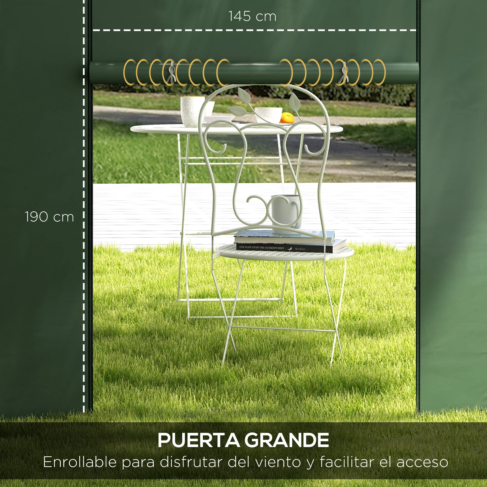 Paredes da tenda Outsunny Green