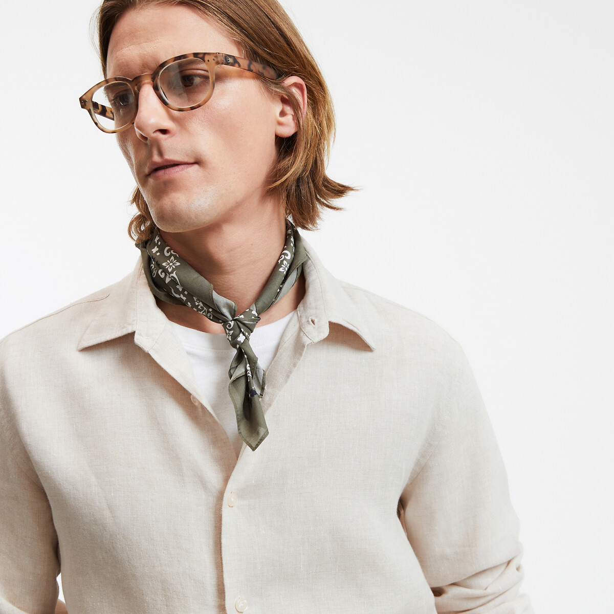 COLEÇÕES LA REDOUTE<br>Camisa reta de linho, Signature, CARL