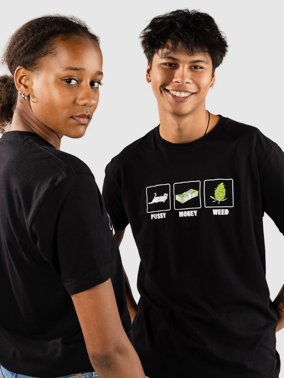 RIPNDIP Pussy Money Weed T-Shirt black