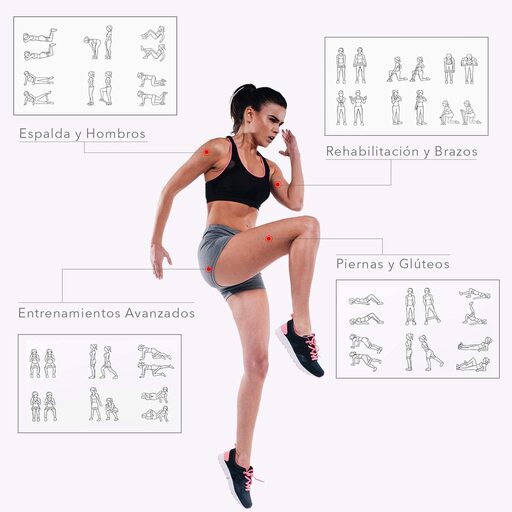 Pacote com 4 faixas elásticas de látex natural Newpower para fitness