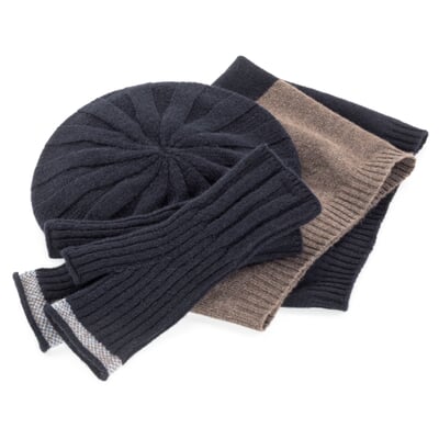 Damen-Handschuh fingerlos, Dunkelblau