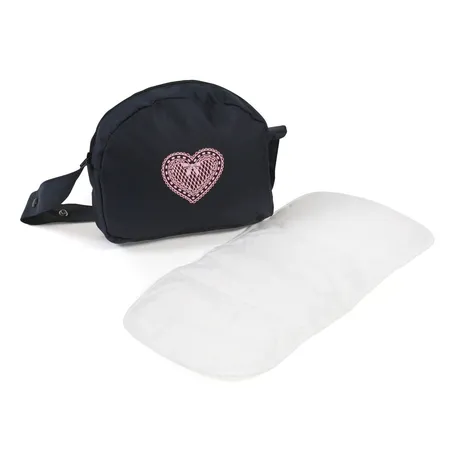 Bayer Chic 2000 Puppen-Wickeltasche, Melange grau-navy