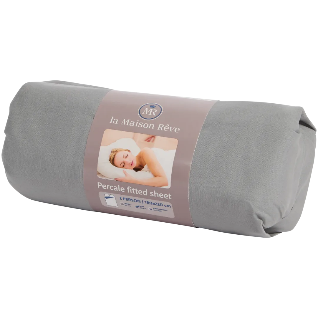 La Maison Rêve percale hoeslaken 180 x 220 cm | diverse varianten