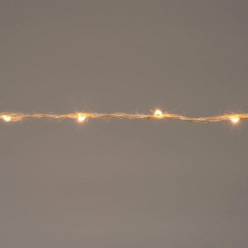 Anna Collection touwverlichting jute - met 40 leds - warm wit - 200 cm