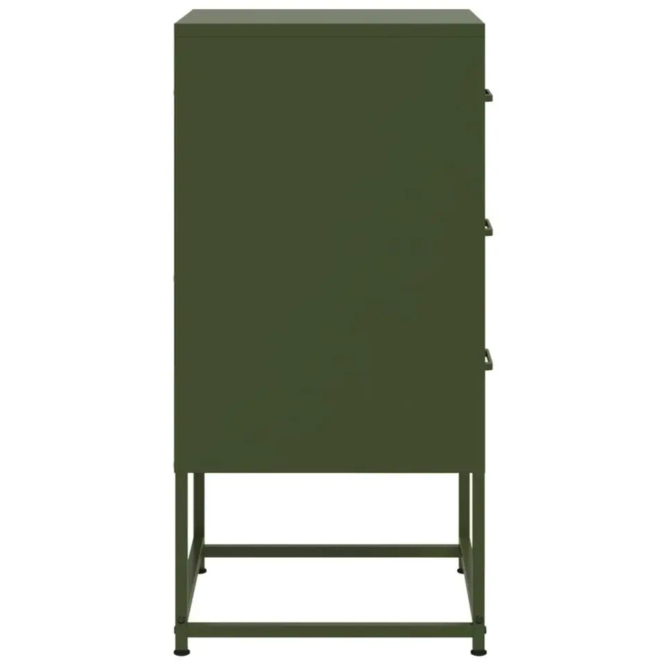 vidaXL - Nachtkastje - Groen - Staal - 2 stuks