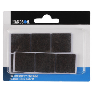 HANDSON anti krasvilt 25x25 mm bruin 9 stuks