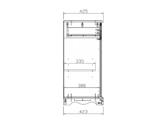 Buffet Vaisselier Blanc 4 Portes Style Anglais 6 Niches L 101 H 186 P 42 cm