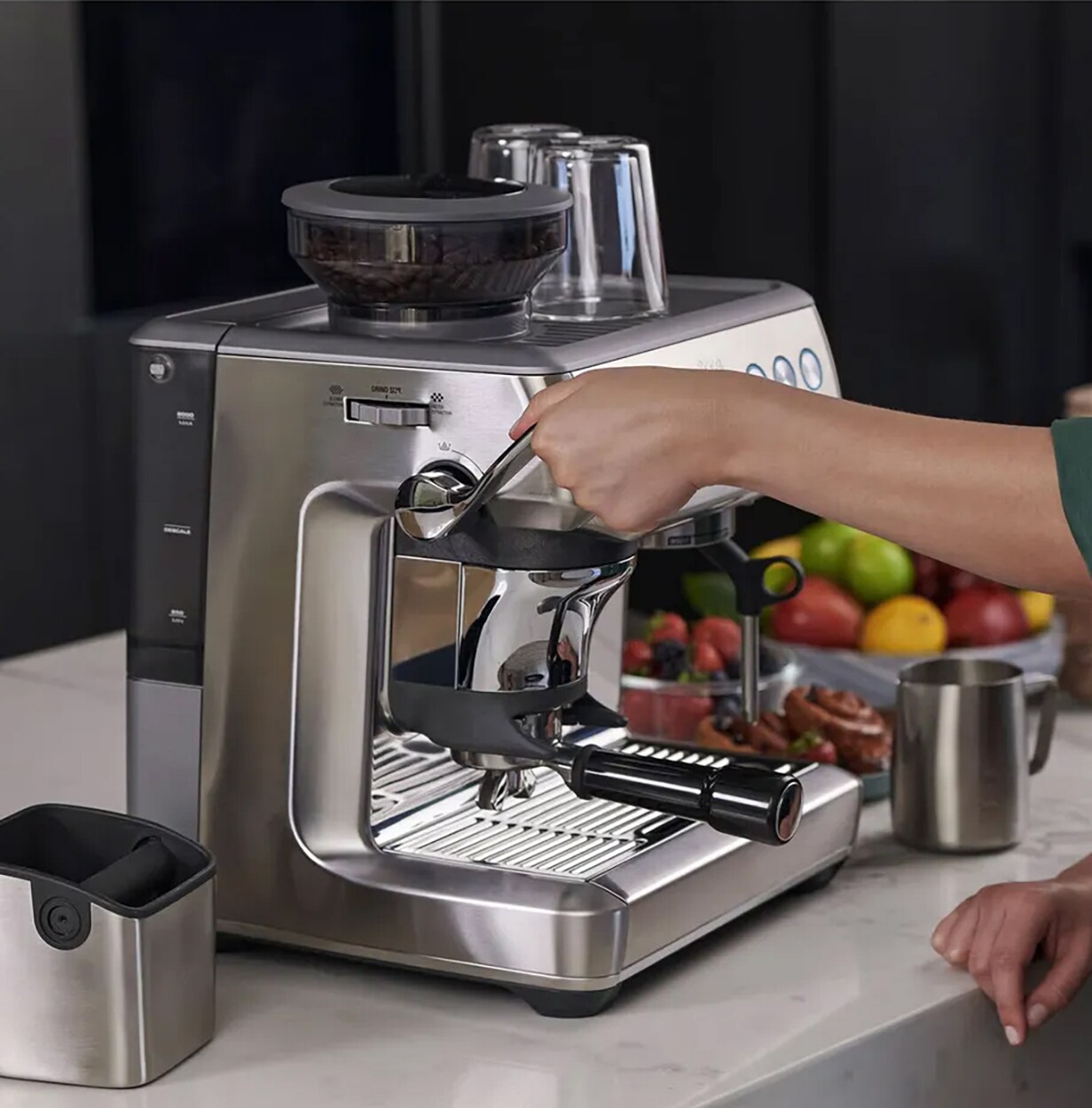 Sage The Barista Express Impress silber Siebträgermaschine