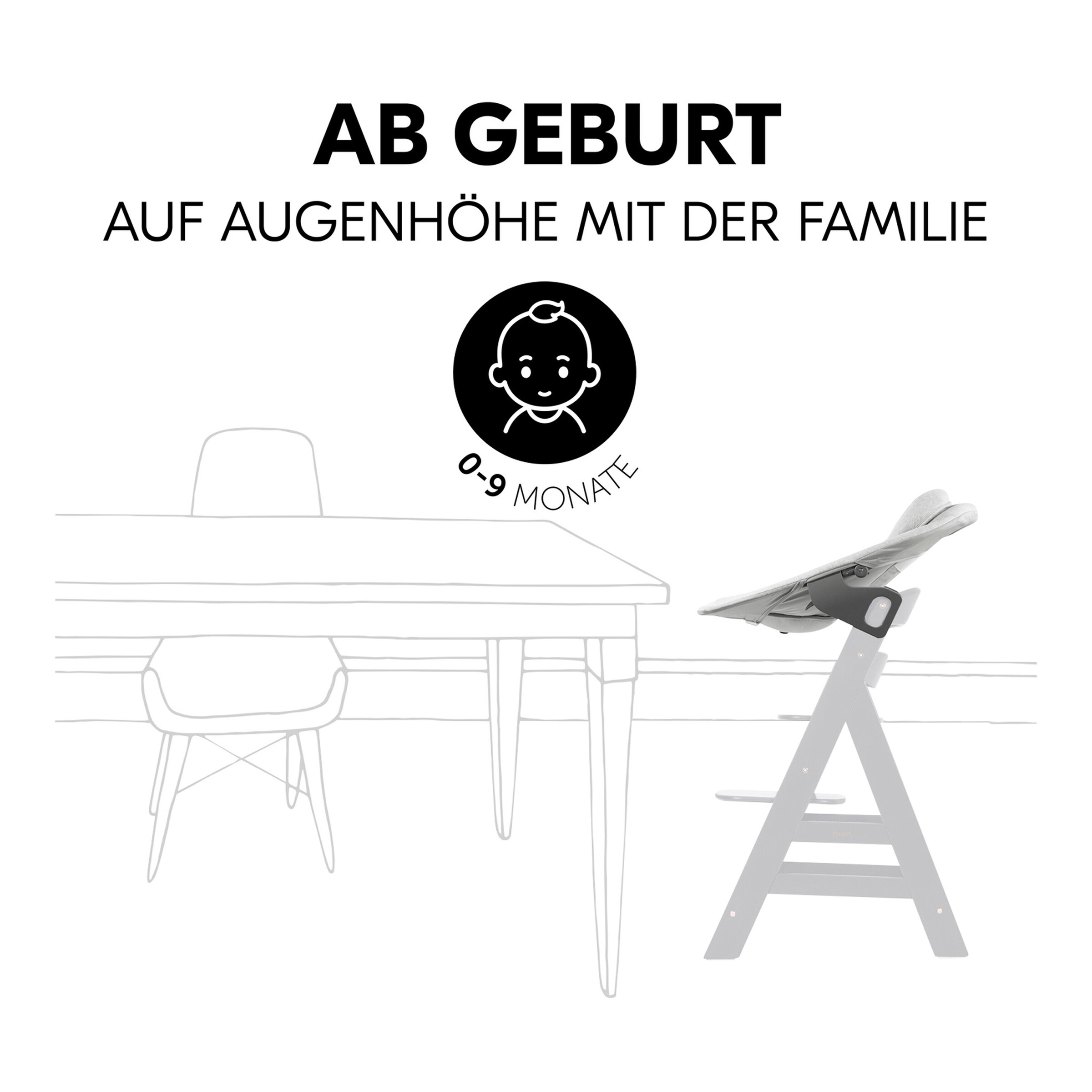 Hauck Babywippe Bouncer Premium für Alpha und Beta Light Grey