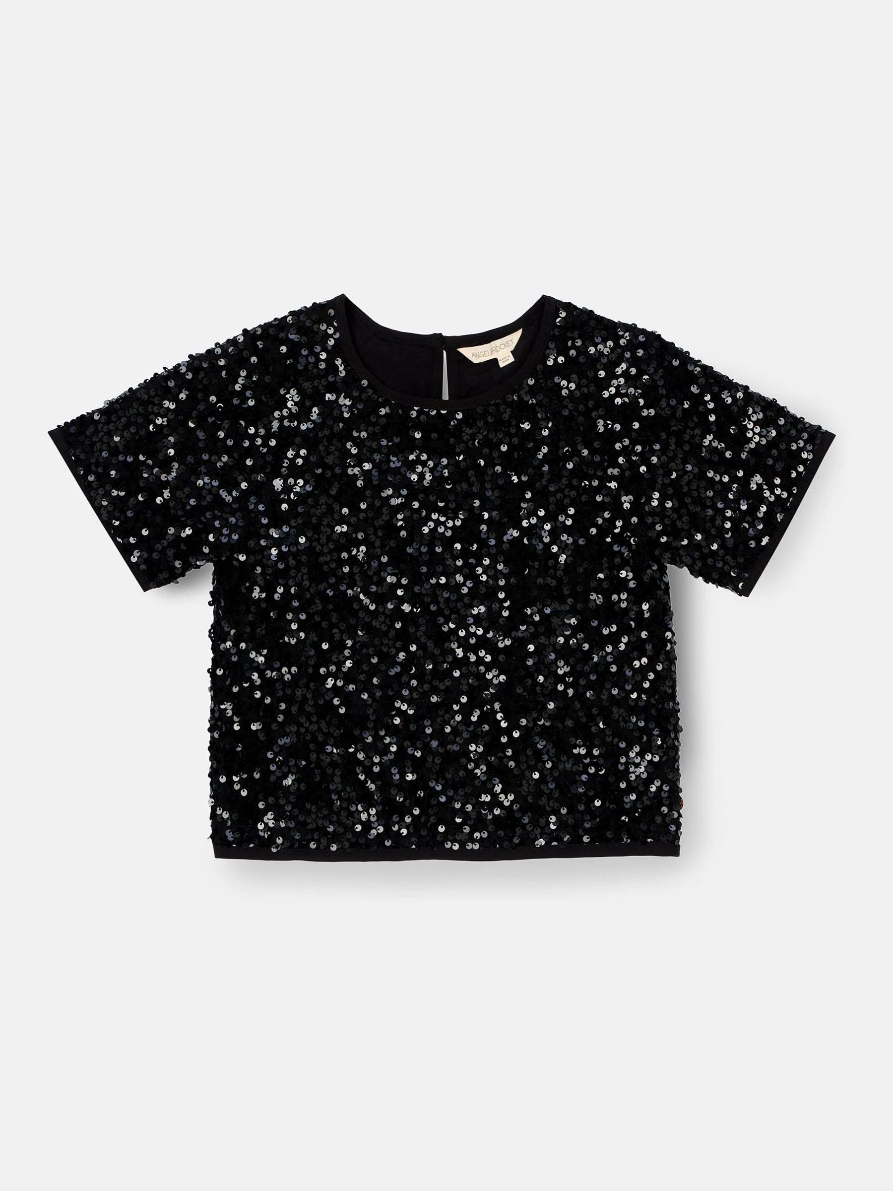 Zwart - Angel & Rocket Leona Black Sequin Top